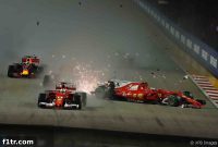 Ferrari blames Verstappen for early crash, Vettel downplays impact