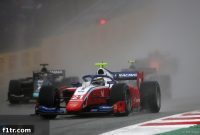 Ferrari Driver Shwartzman Secures First F2 Victory in Delayed Wet Race
