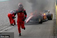 Sainz admits slow reaction to engine blaze