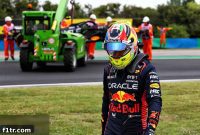 Russell Reigns in Rain-Soaked Practice as Perez Crashes Out Early